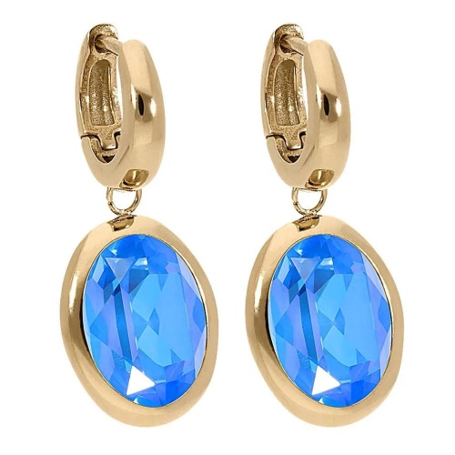 Серьги Qudo Creole TIVOLA small G royal blue delite, 310687 BL/G фото 3